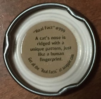 Snapple Fact Cat Noses